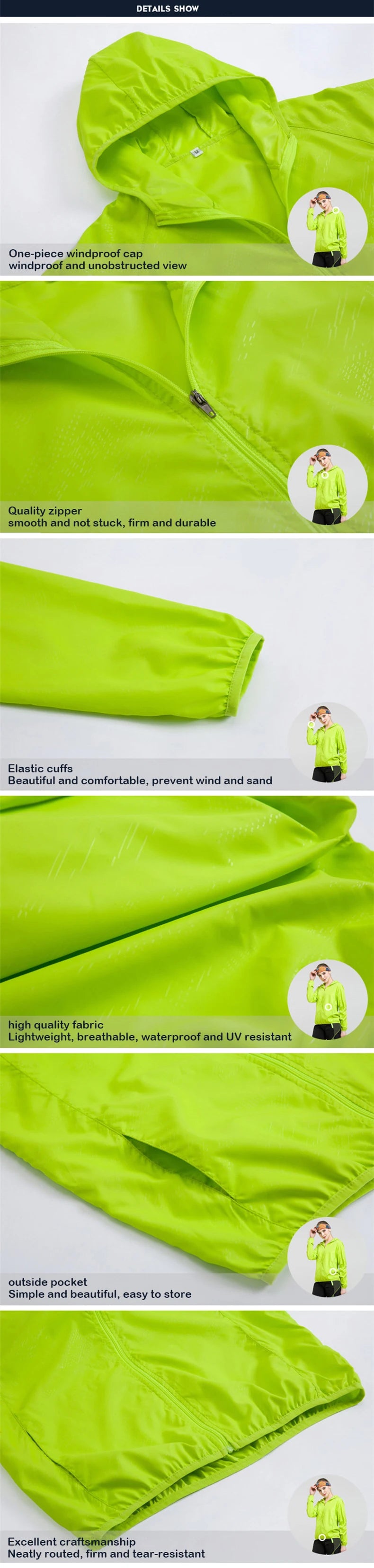 LNGXO Men Women Waterproof Jacket Quick Dry Hiking Camping Windbreaker Unisex Trekking Fishing Rain Coat Outdoor Anti UV Clothes