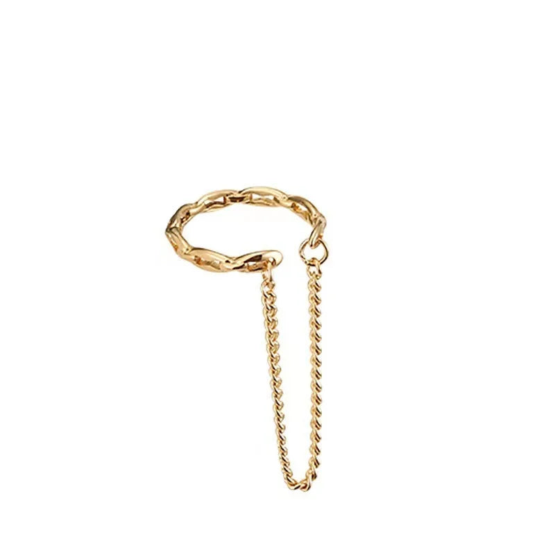 1Pc Fashion Minilist Fake Piercing Earcuff Earrings Chain Tassel Line for Woman No Piercing Ear Cuff Women Ear Jewelry