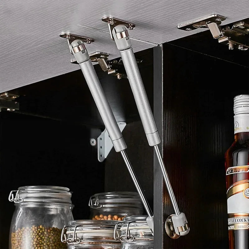 2PCS Copper Force Gas Spring Cabinet Hinge 3-20kg Gas Struts Door Lift Support Rod Hydraulic Kitchen Cupboard Door Shocks Buffer