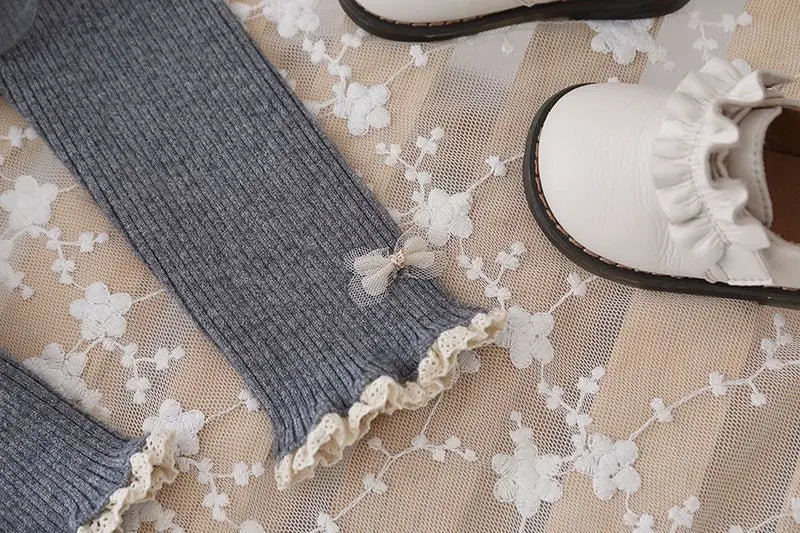 Girls Skirt-leggings Spring Autumn Mesh Skirt Pants for Kids Warm Winter Lace Children Leggings Toddler Trousers Baby Tights