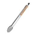 Leeseph Stainless Steel Food Tongs, Heavy Duty Kitchen Tongs with Wooden Handle for Cooking, Grilling and BBQ, 7-16 Inch Length