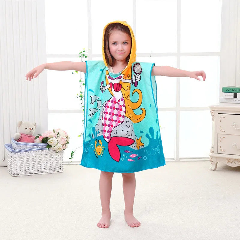 Unicorn Bathrobes for Children Baby Kids Cartoon Beach Towels Kids Bath Stuff Poncho Toddler Newborn Wrap Blanket Baby Bath Robe