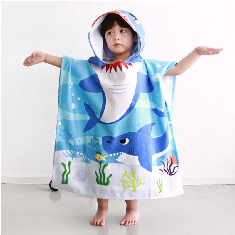 Unicorn Bathrobes for Children Baby Kids Cartoon Beach Towels Kids Bath Stuff Poncho Toddler Newborn Wrap Blanket Baby Bath Robe