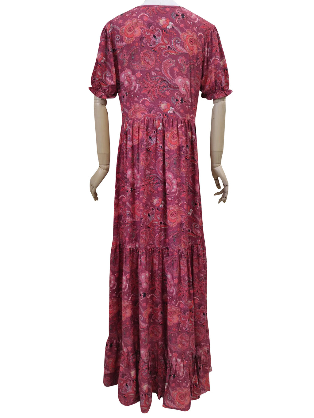 TEELYNN boho long dress Vintage 2023 floral print Chiffon three quarter sleeve v-neck summer Gypsy Hippie women dresses vestidos