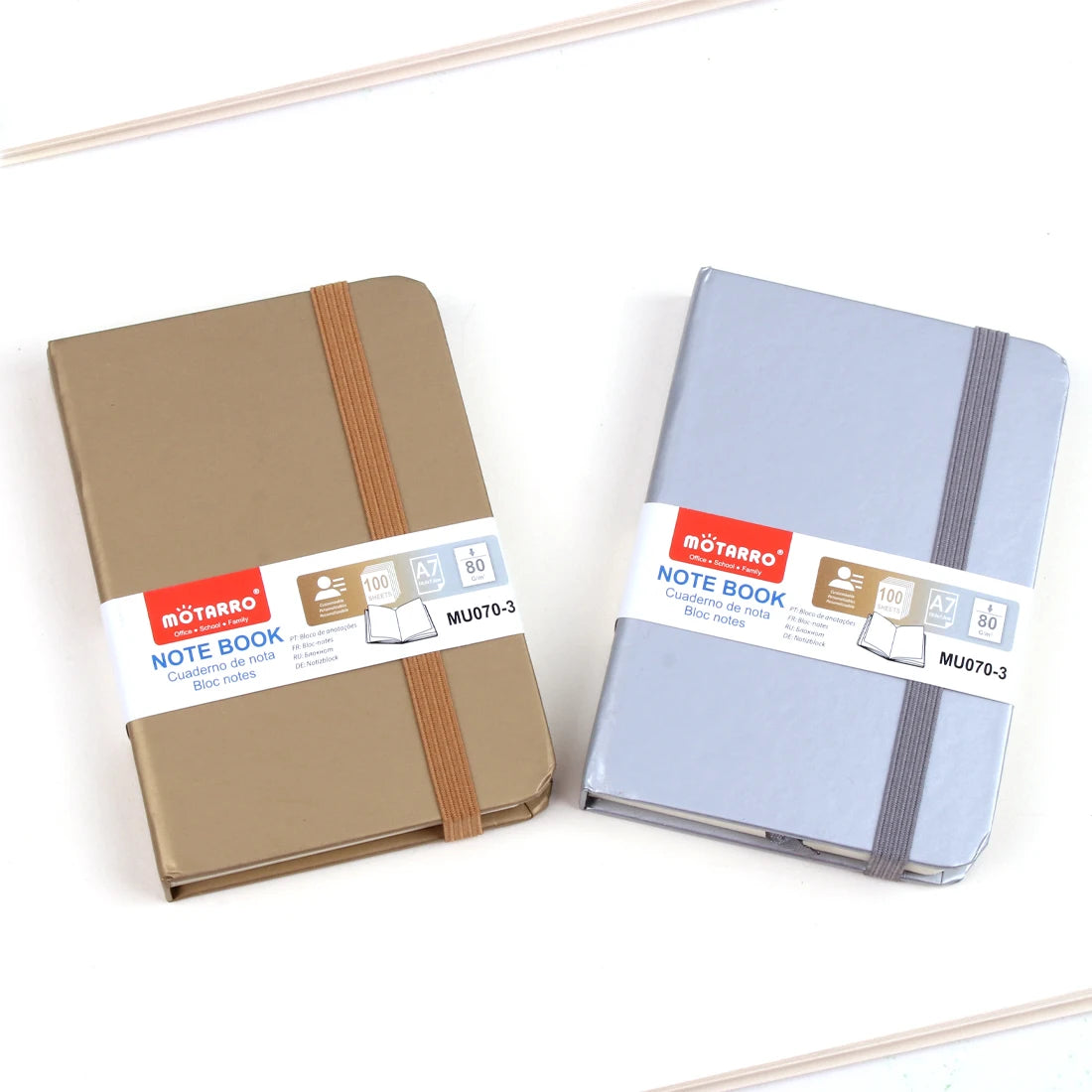 MOTARRO 1Pcs A7 Notebook Gold Silver Notepad Mini Memo Ins Hand Ledger for Student School Office Supplies Notepad