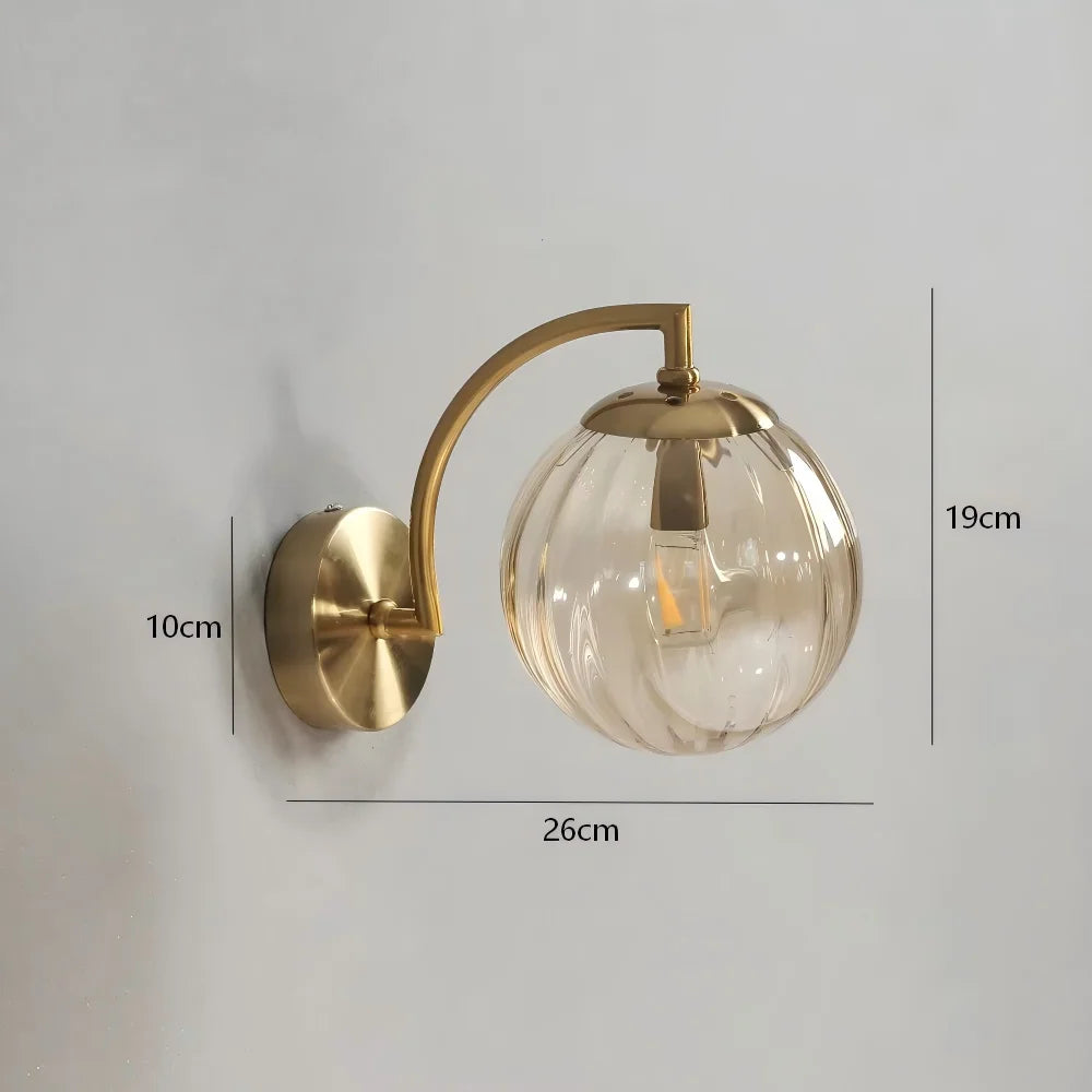 Modern Led Wall Lamp color Glass wall Light Nordic Minimalist Living Bedroom Bedside Sconce Dining Kitchen Indoor Light Fixture