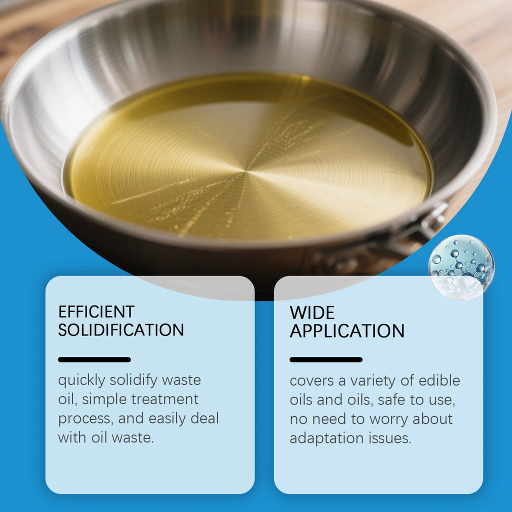 Cooking Oil Solidifier Powder Hot Grease Hardener For Used Fryer Oil Waste Vegetable Lard Eco Friendly Kitchen Cleaning Tool