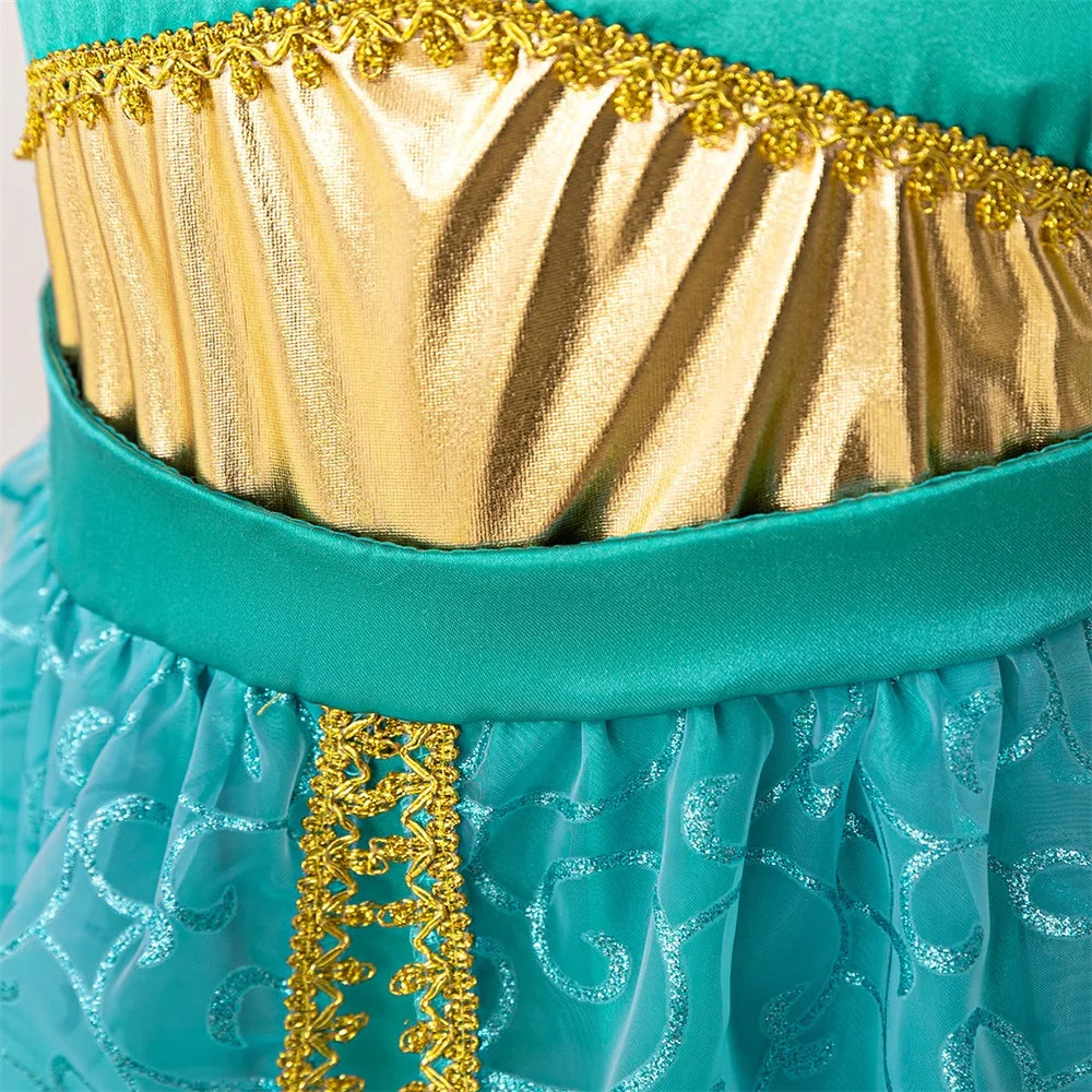 Girl Exotic Sequin Dress Kids Fashion Party Dresses Girl Beading Tulle Tutu Gown Children Holiday Clothes Summer Holiday Costume