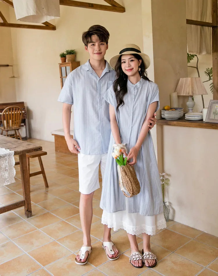 Holiday Look Summer Family Matching Clothing for Couples Mother Father and Son Daughter Clothes Fashion Mom and Children Outfits