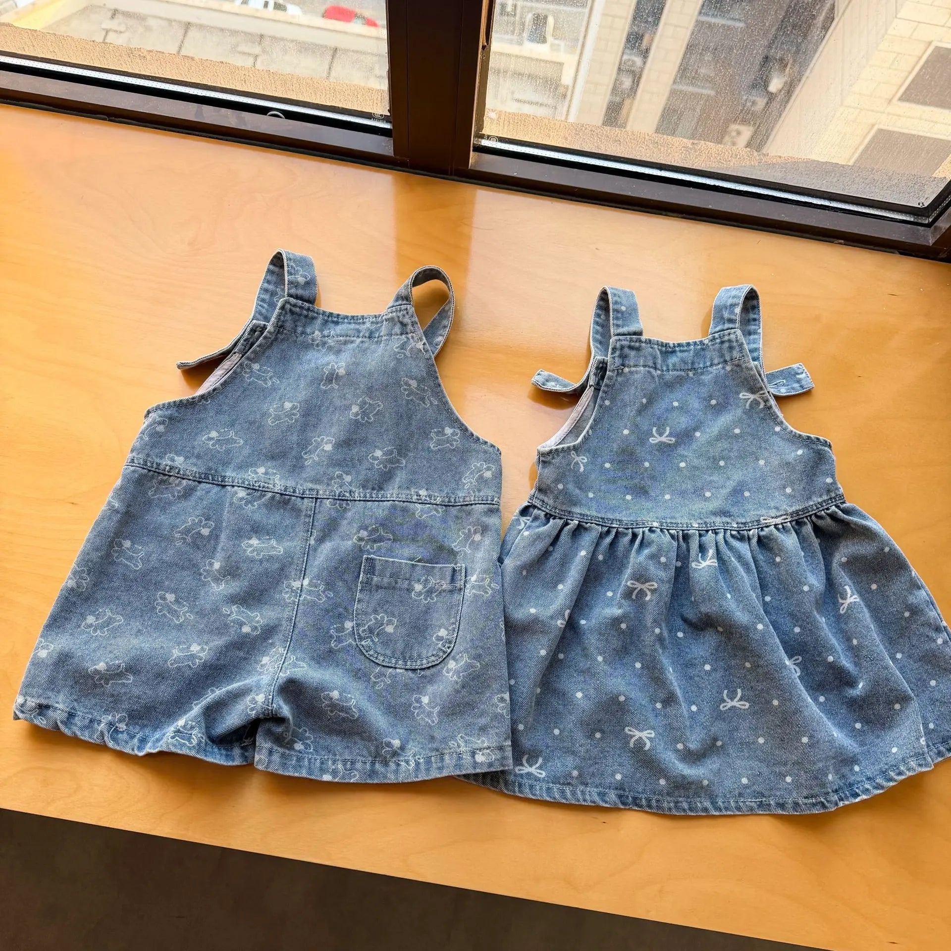 2026 Summer New Children Denim Overalls Boys Strap Jeans Girls Jeans Sling Dress Cute Kids Brother Sister Outfits Baby Clothes