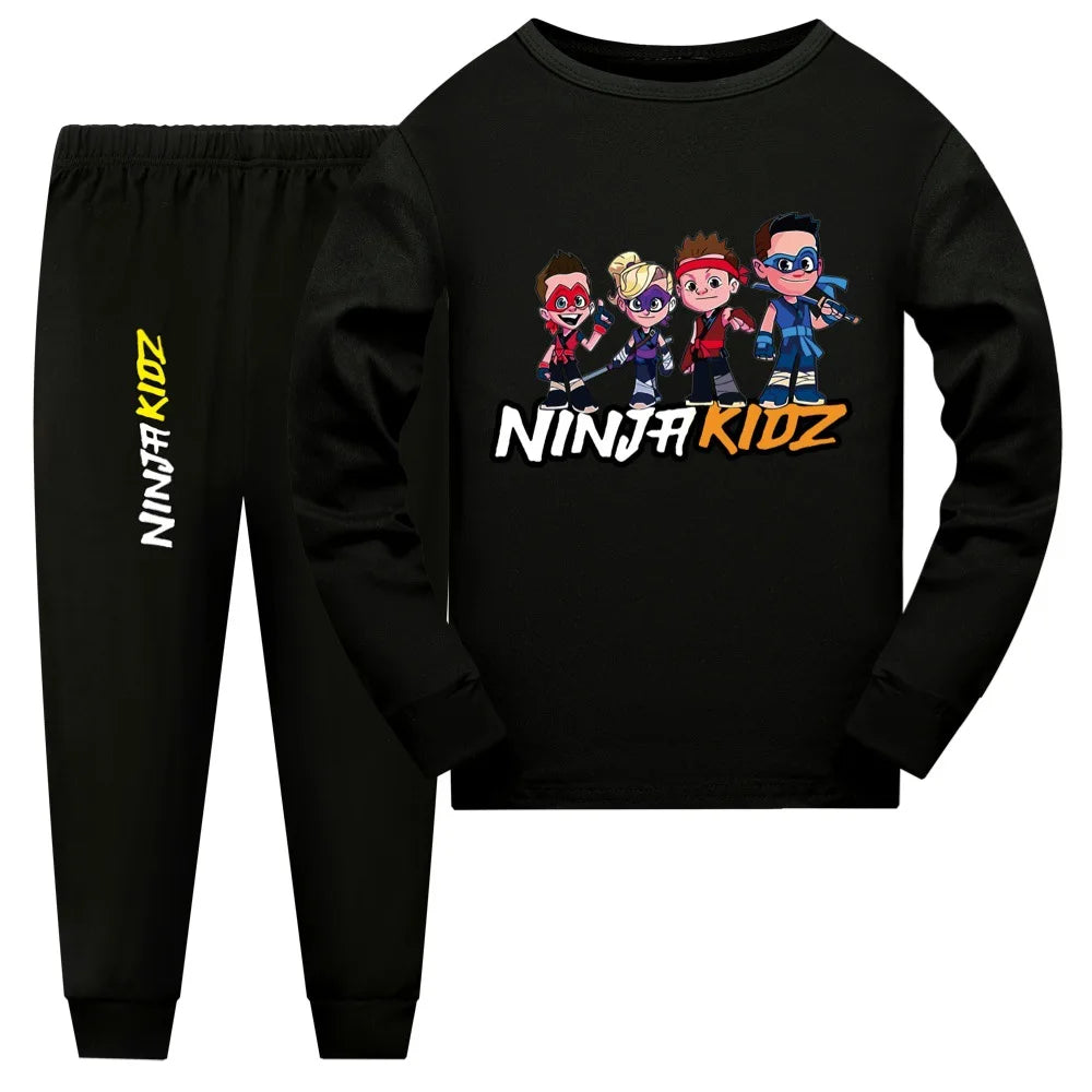 Cute Game NINJA KIDZ Children Pajamas Boys Pijama Cotton Clothes Set Sleepwear Kids Nightwear for Girls Toddler Outfits