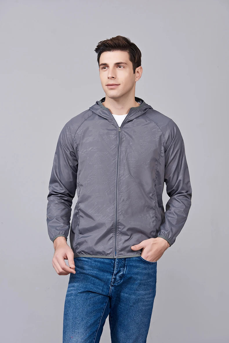 LNGXO Men Women Waterproof Jacket Quick Dry Hiking Camping Windbreaker Unisex Trekking Fishing Rain Coat Outdoor Anti UV Clothes