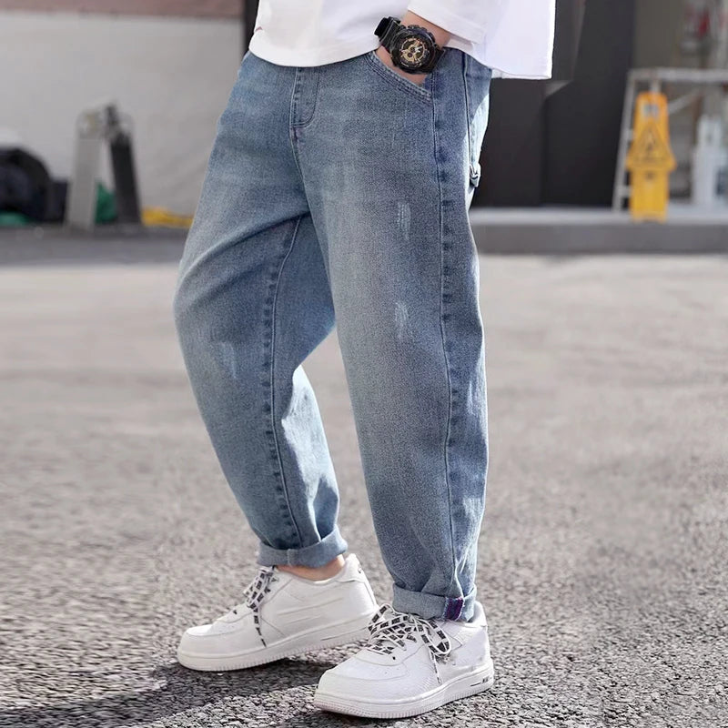 IENENS Kids Boys Denim Clothes Pants Children Wears Clothing Long Bottoms Baby Boy Skinny Jeans Trousers 4 5 6 7 8 9 10 11 Years