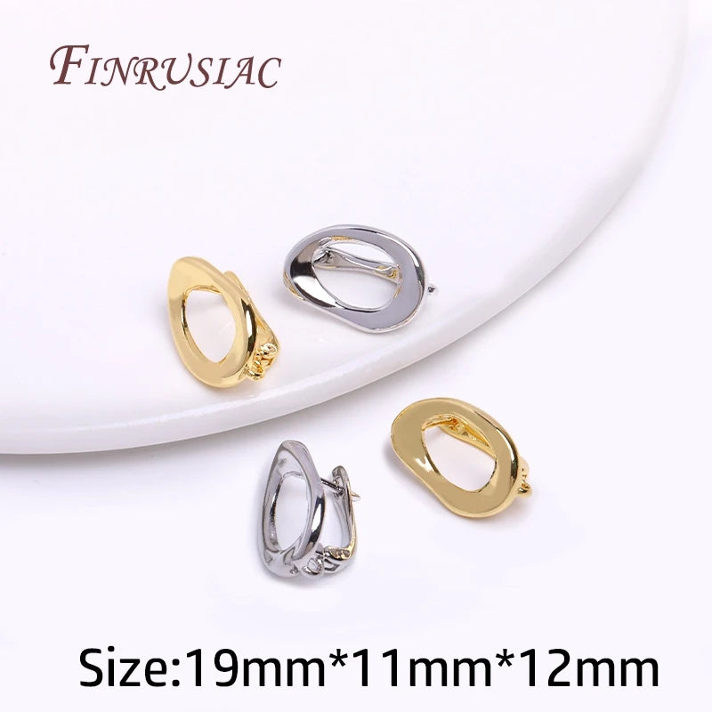DIY Earring Accessories 18K Gold Plated Earwires Fastener Earring Hooks Clasps For Women Tassel / Pearl Drop Earrings Findings
