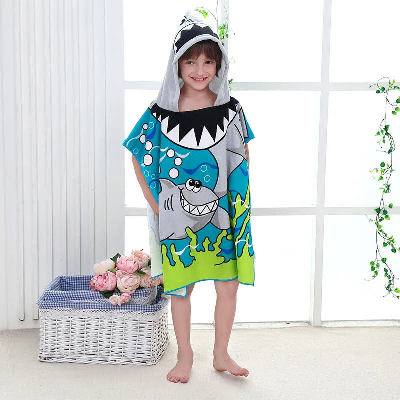 Unicorn Bathrobes for Children Baby Kids Cartoon Beach Towels Kids Bath Stuff Poncho Toddler Newborn Wrap Blanket Baby Bath Robe