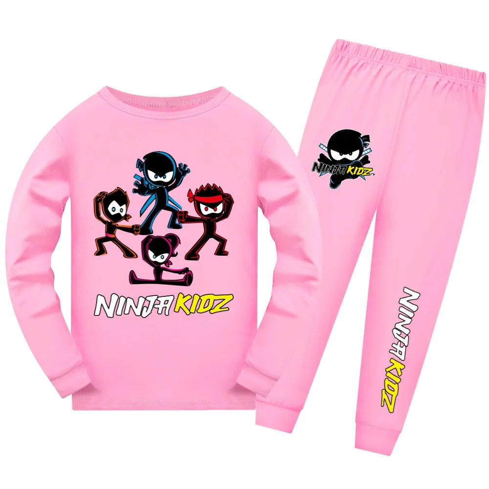 Cute Game NINJA KIDZ Children Pajamas Boys Pijama Cotton Clothes Set Sleepwear Kids Nightwear for Girls Toddler Outfits
