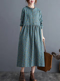 long sleeve cotton linen ruffle vintage floral new in dresses for women casual loose spring autumn dress elegant clothing 2026