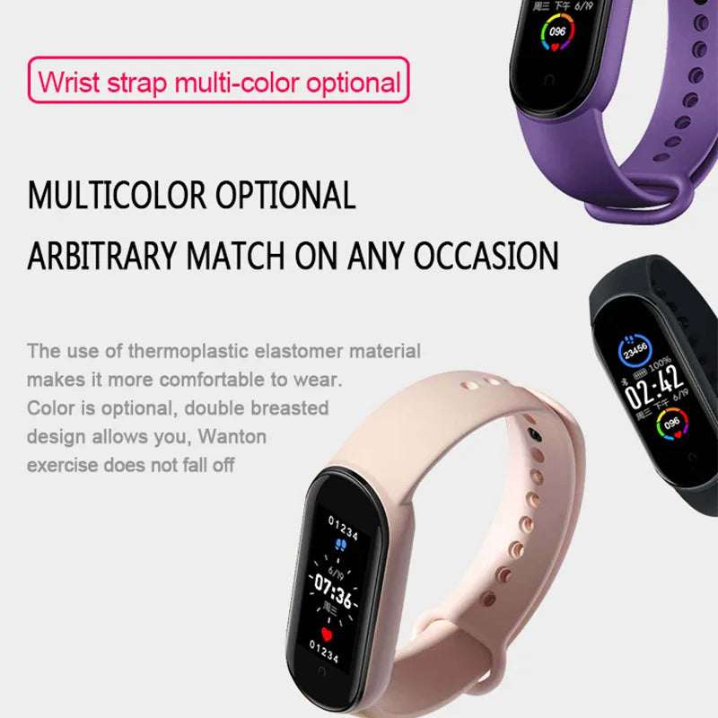 M5 Smart Band Waterproof Sport Watches Smart Watch Men Woman Blood Pressure Heart Rate Monitor Fitness Bracelet For Android IOS