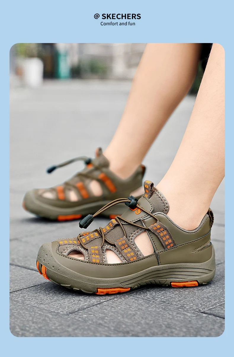 Boys Outdoor Sandals Brand Children Breathable Summer School Sports Shoes New Children's Soft Non-slip Beach Sandals Size 30-39