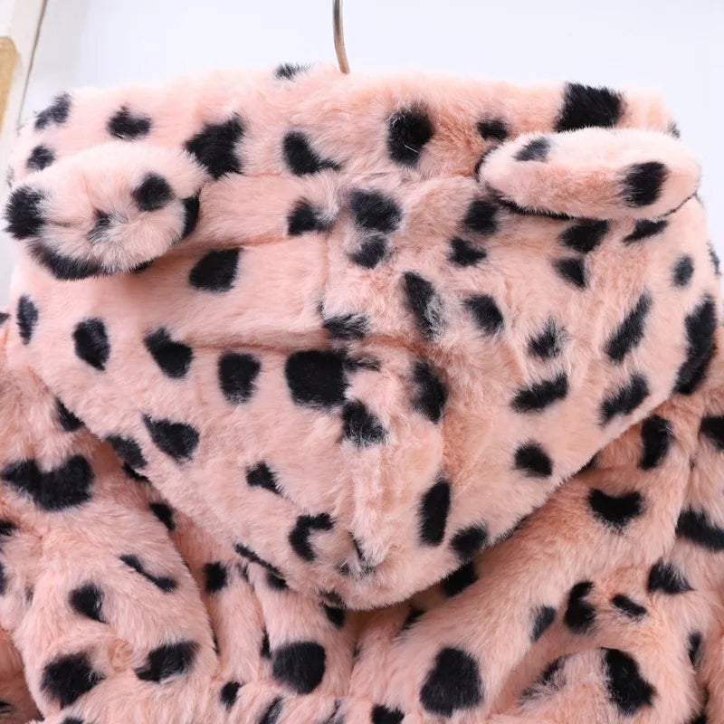 Fashion Girls Plush Warm Jacket Clothing Spring Autumn Children Coat Long Sleeve Toddler Kids Sport Clothing 5 to 10 Years Old