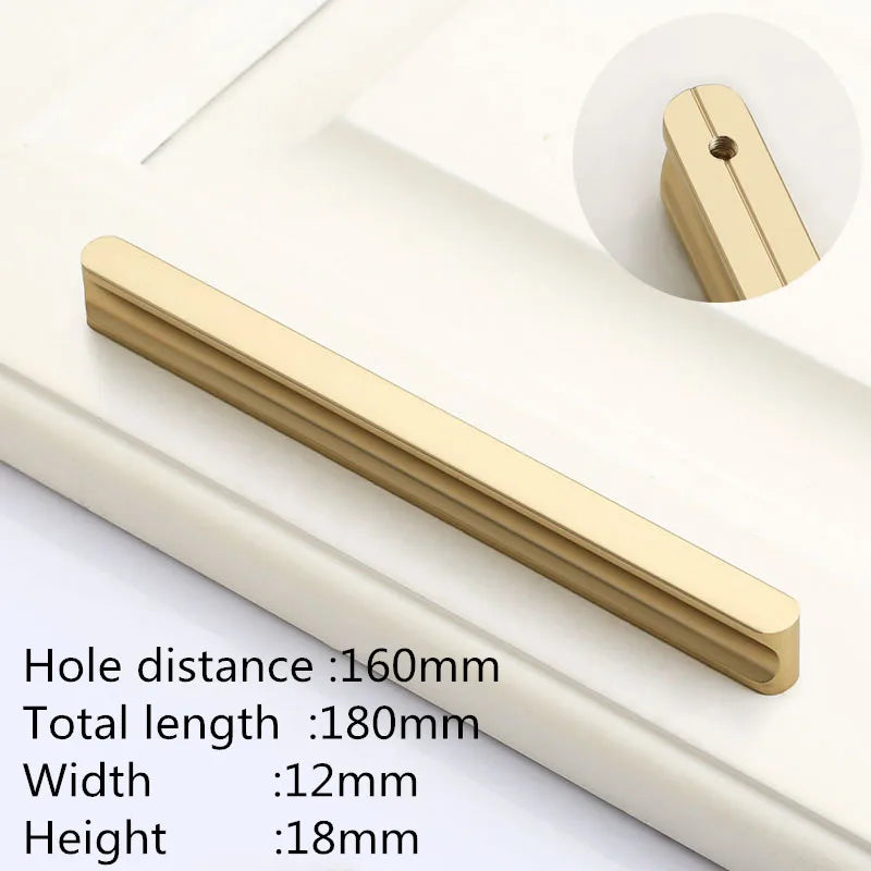VARMSTUGA American Simple Black Aluminum Alloy Kitchen Cabinet Door Knobs and Handles Drawer Pulls Furniture Handle Hardware