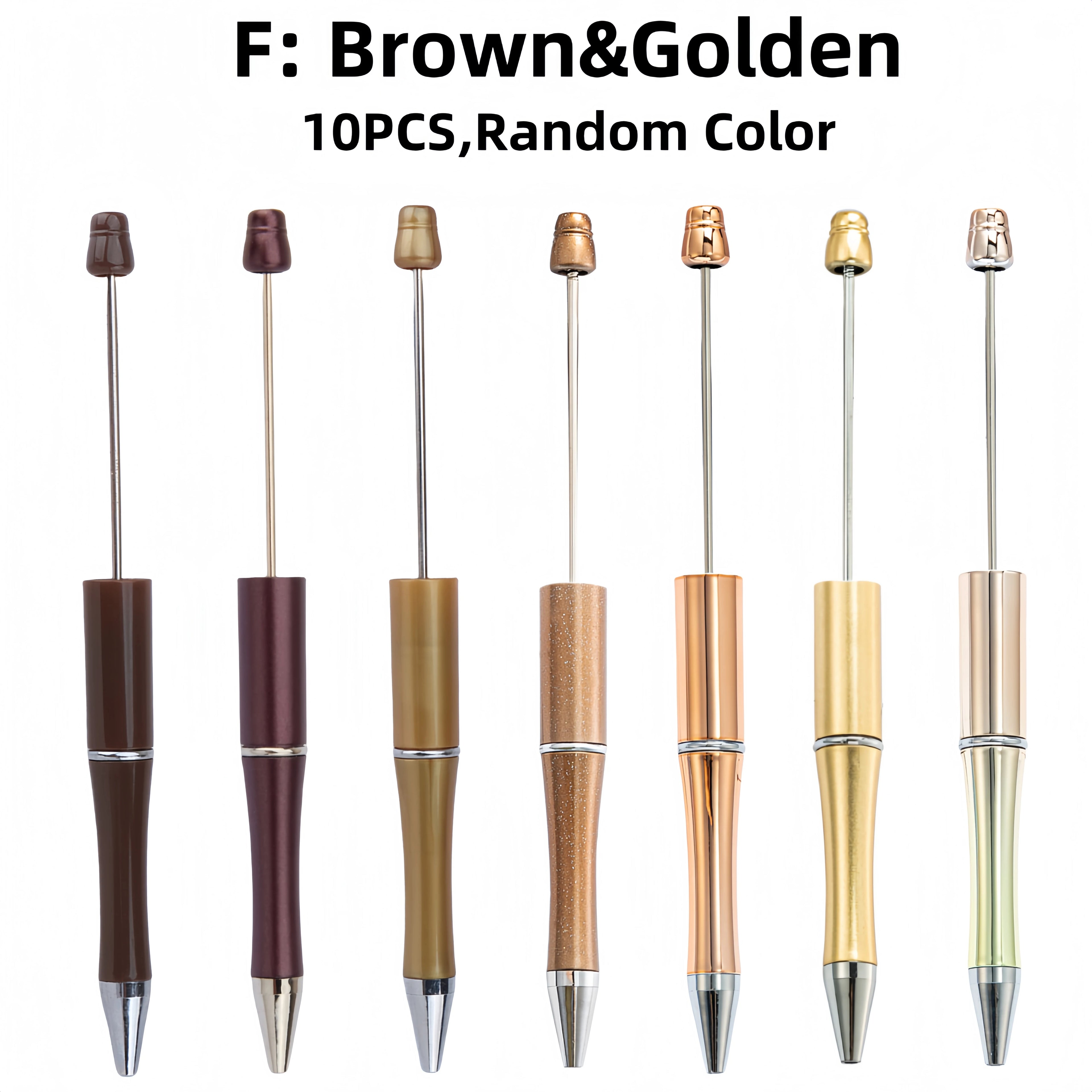 10PCS/20PCS Designated Theme Color DIY Bead Ballpoint Pen Set, Suitable For DIY Office &School Supplies