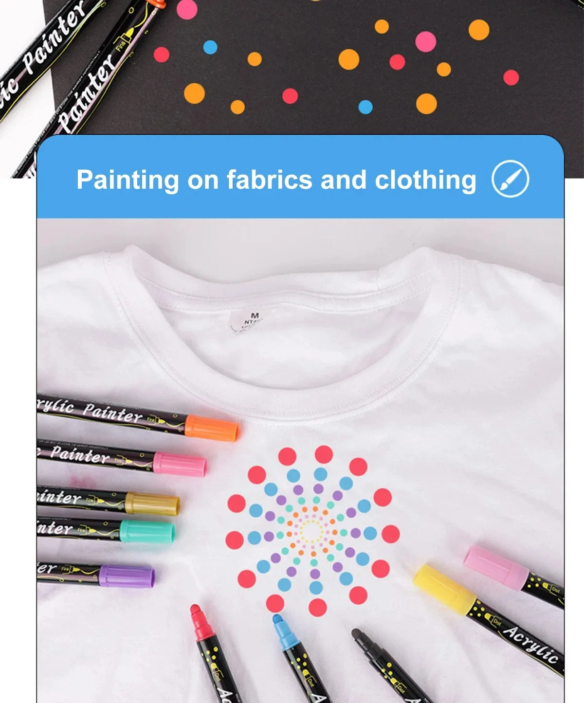 12/24/36 Color Double-ended Gouache Acrylic Marker Waterproof Pigment DIY Graffiti Marker Office and School Supplies