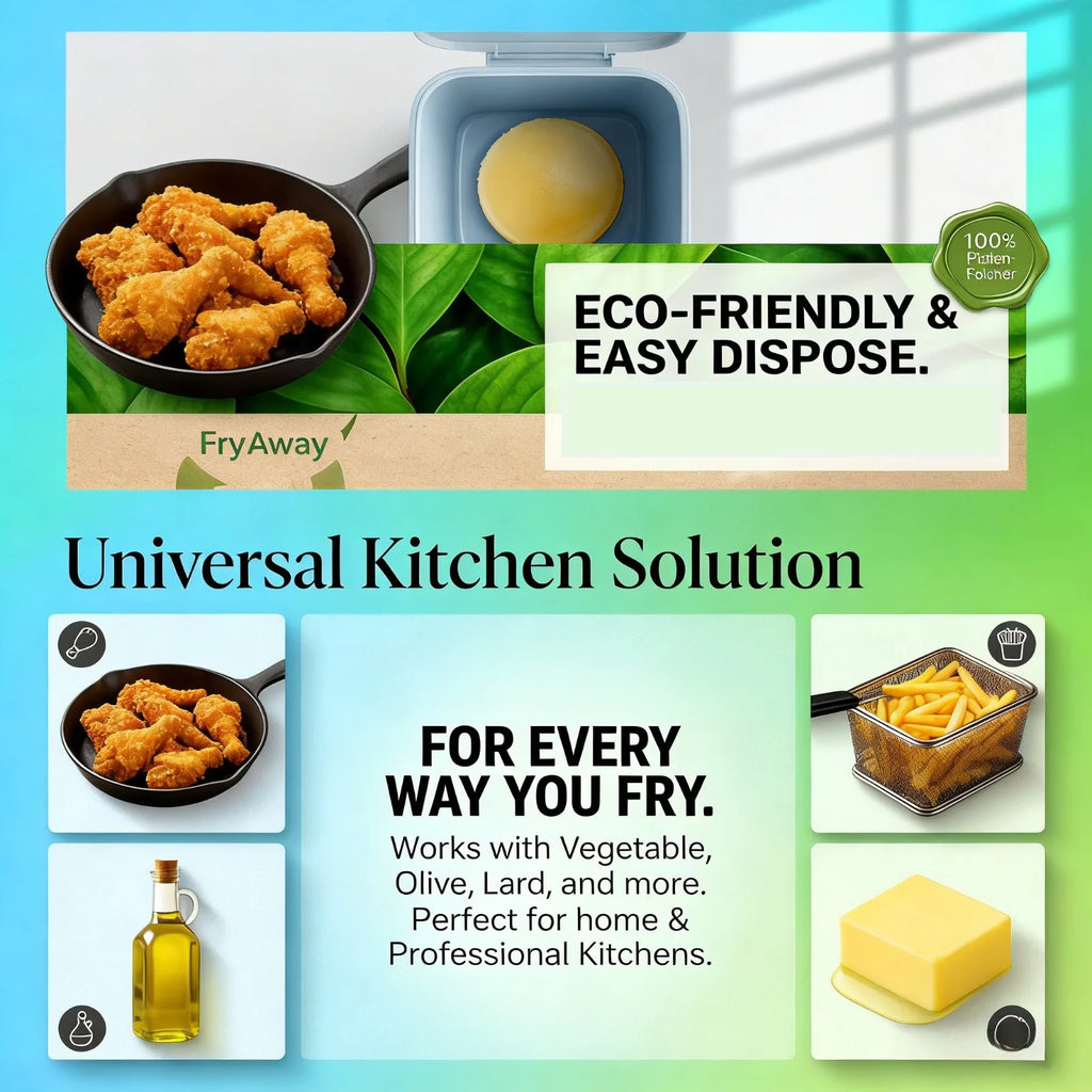 Cooking Oil Solidifier Powder Hot Grease Hardener For Used Fryer Oil Waste Vegetable Lard Eco Friendly Kitchen Cleaning Tool