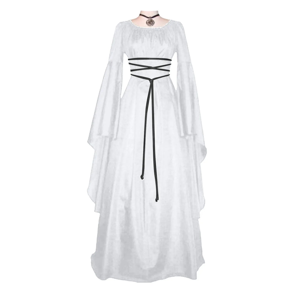 Dresses For Women 2024 Elegant Plus Size Medieval Retro Gothic Gown Dress Long Sleeve Lace Up Cosplay Evening Party Dress