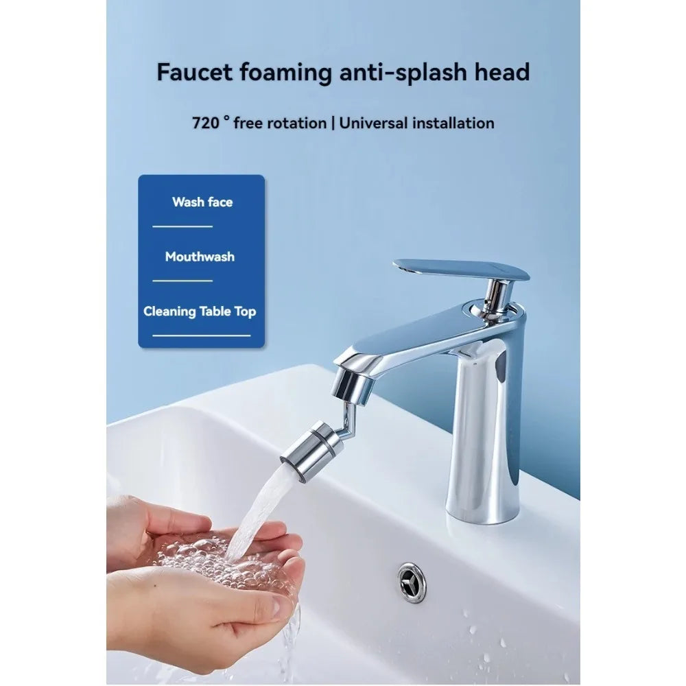 ABS Universal 720 Degree Rotating Faucet Extender Adapter Splash Proof Kitchen Bathroom Single Mode  Nozzle for Water Saving