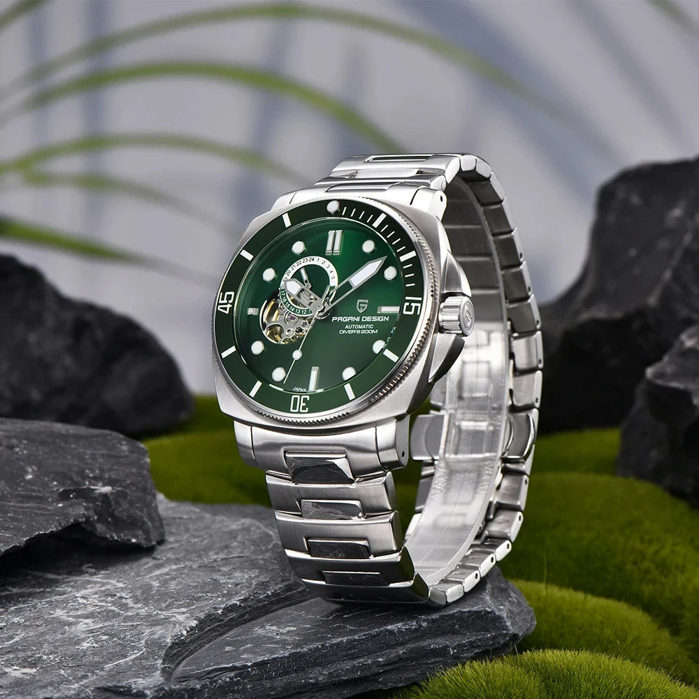 PAGANI DESIGN Men's Watches 2026 New Mechanical Automatic Watch For Men 200M Diving Top Brand Luxury Wristwatch Stainless Steel