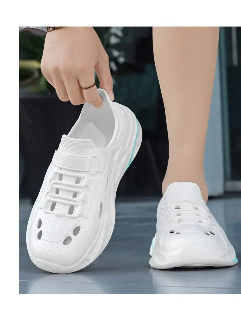 Summer Men's Outdoor Sandals Slippers Beach Comfortable Thick Soft Clogs Men Women Beach Sandals Male Casual Water Garden Shoes