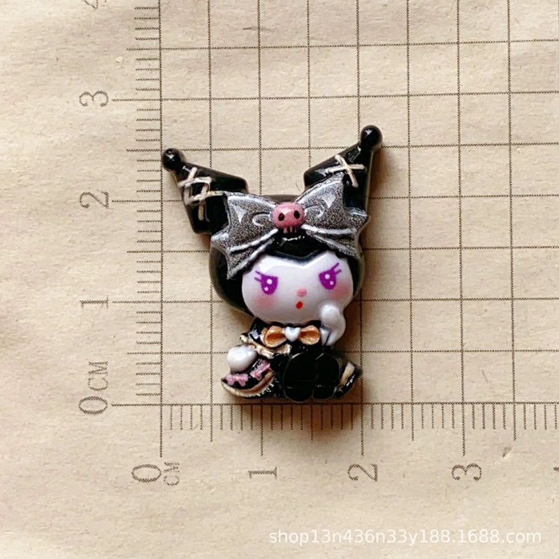 10 Pcs New Kawaii  Cartoon bow Anime Characters Resin Scrapbook Diy Jewelry Children Gift Hairpin Accessories A7