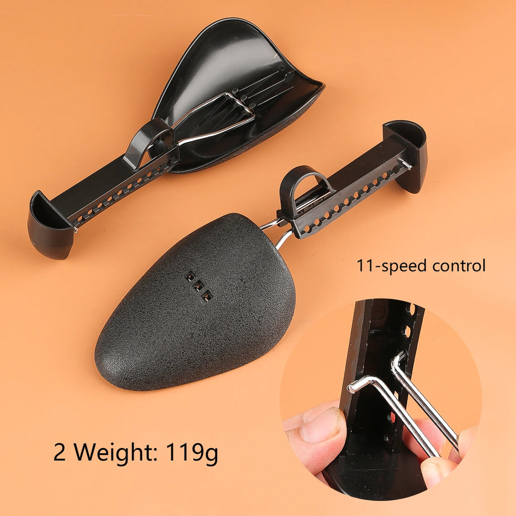 1pair Black Plastic Adjustable Length Stretcher Boots Holder Shoe Support For Women & Men