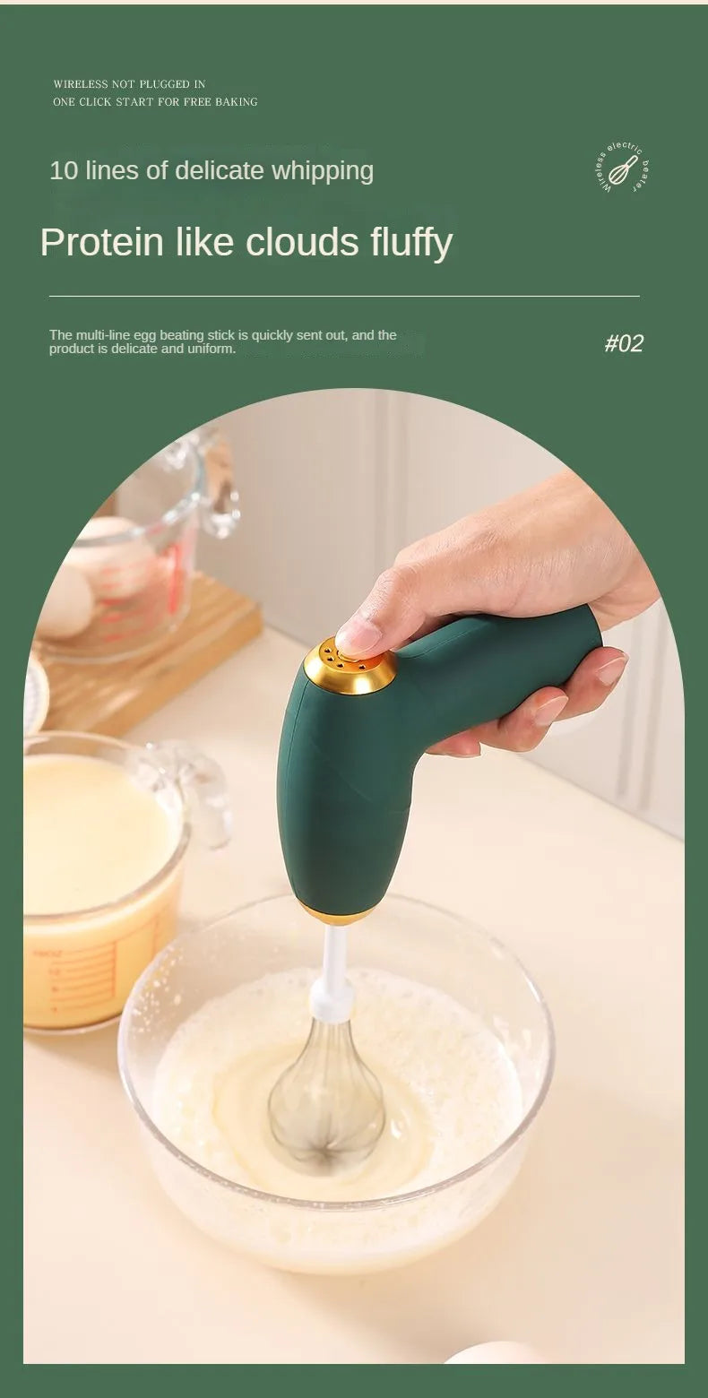 Electric mixer, milk frother, handheld egg beater, portable beverage coffee machine, cake cream machine, kitchen batter mixer