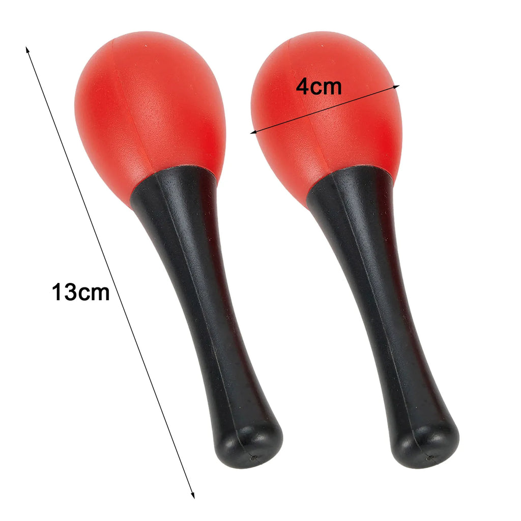 2X Plastic Maracas Sand Hammer Rattle Shaker Percussion Musical Instruments Toys For School Percussion Sensory Groups Bright