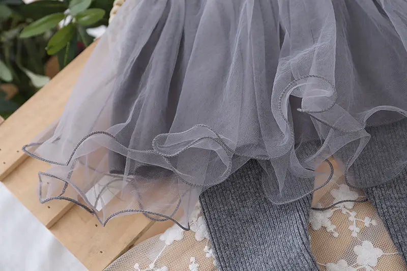 Girls Skirt-leggings Spring Autumn Mesh Skirt Pants for Kids Warm Winter Lace Children Leggings Toddler Trousers Baby Tights