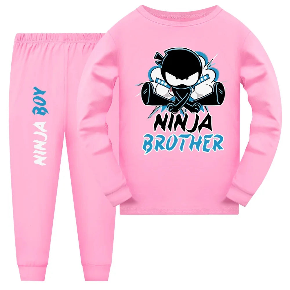 Cute Game NINJA KIDZ Children Pajamas Boys Pijama Cotton Clothes Set Sleepwear Kids Nightwear for Girls Toddler Outfits