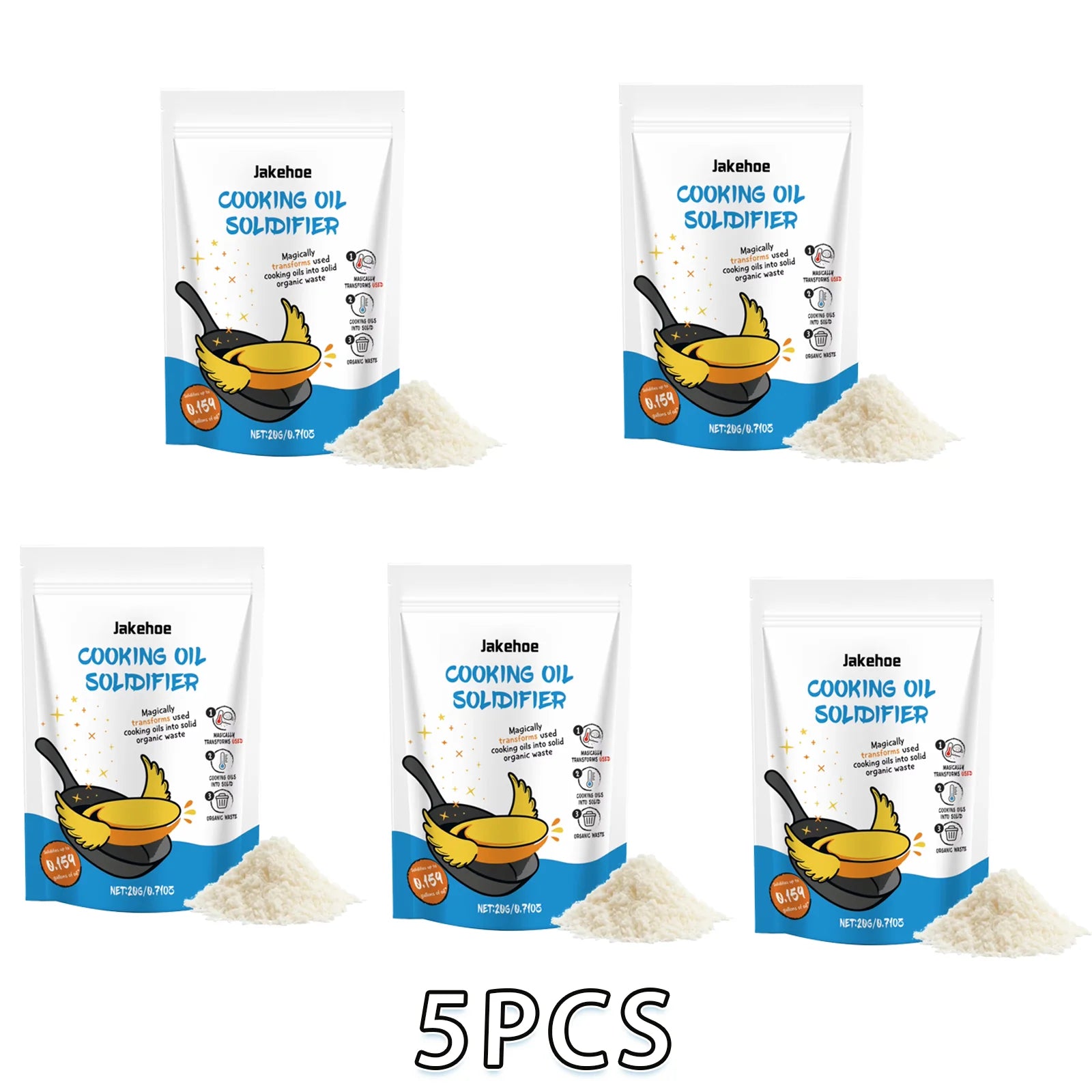 Cooking Oil Solidifier Powder Hot Grease Hardener For Used Fryer Oil Waste Vegetable Lard Eco Friendly Kitchen Cleaning Tool