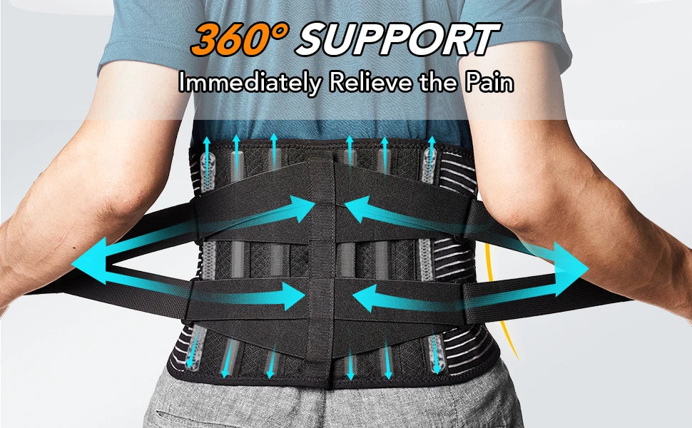 1PCS Back Brace for Lower Back Pain for Women Men with Lumbar Pad - Back Support Belt with 7 Stays for Heavy Lifting,Sciatica