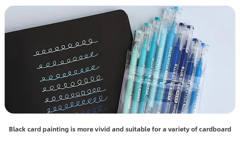 LANGUO Aesthetic Overlayable Skin Tone Gel Pens High-Capacity Art Journaling Replacement School Supplies Stationery
