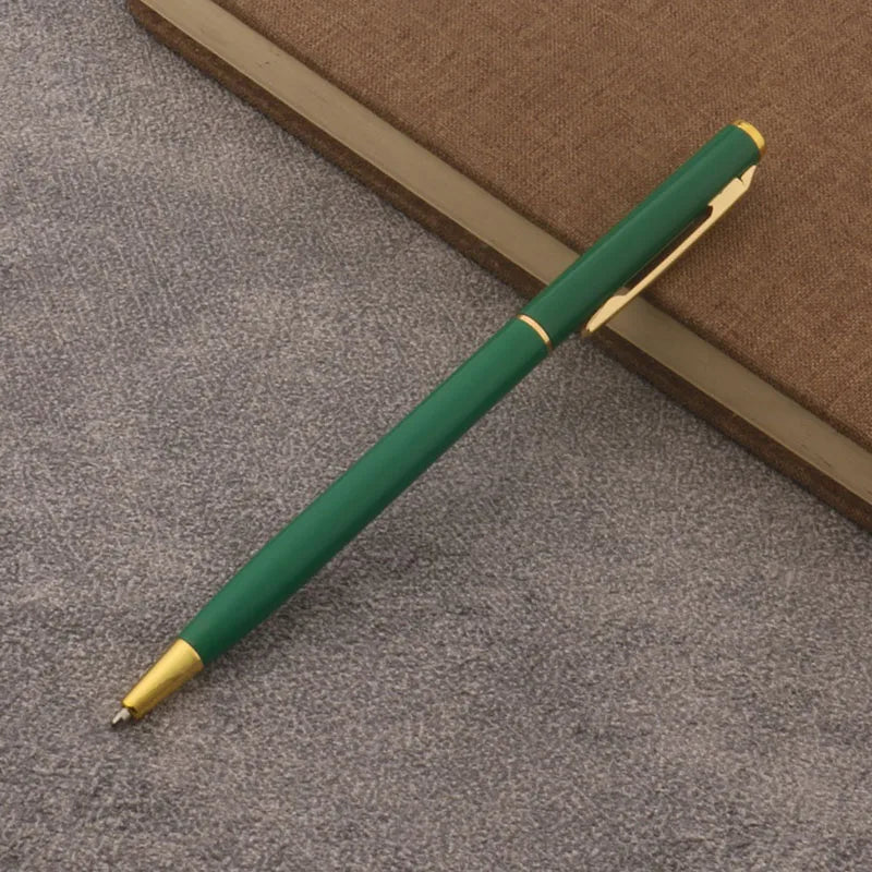 1pc Metal Ballpoint Pen Fluorescent Green Purple Business Office School Supplies Writing Pen
