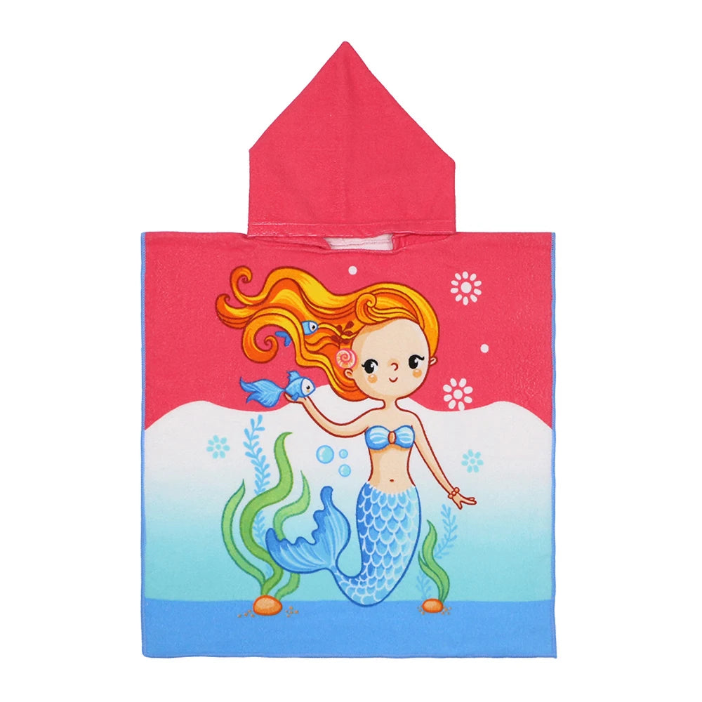 Unicorn Bathrobes for Children Baby Kids Cartoon Beach Towels Kids Bath Stuff Poncho Toddler Newborn Wrap Blanket Baby Bath Robe