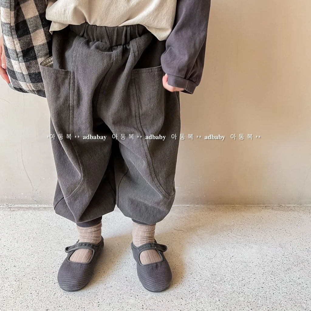 2026 Autumn New Girls Cotton Harem Pants Solid Children Loose Trousers Fashion Boys Casual Pants Loose Kids Clothes