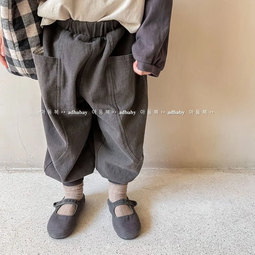 2026 Autumn New Girls Cotton Harem Pants Solid Children Loose Trousers Fashion Boys Casual Pants Loose Kids Clothes