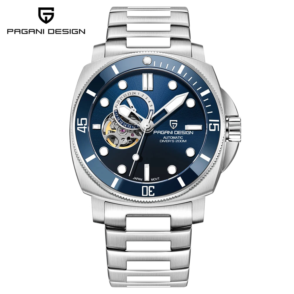 PAGANI DESIGN Men's Watches 2026 New Mechanical Automatic Watch For Men 200M Diving Top Brand Luxury Wristwatch Stainless Steel