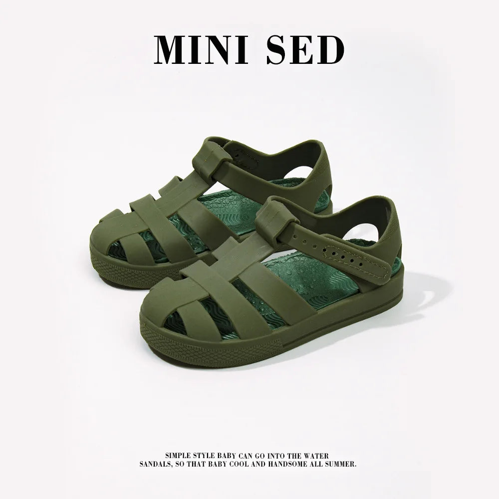 Girls' and boys' sandals, children's Roman shoes, jelly children's shoes, perforated shoes, beach sandals, jelly shoes