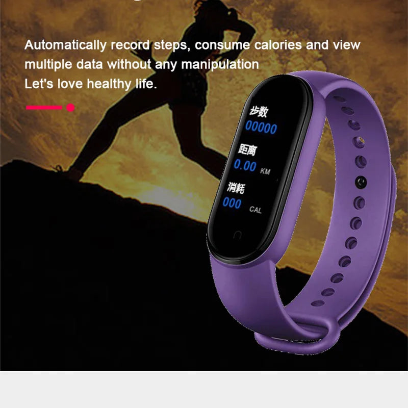 M5 Smart Band Waterproof Sport Watches Smart Watch Men Woman Blood Pressure Heart Rate Monitor Fitness Bracelet For Android IOS