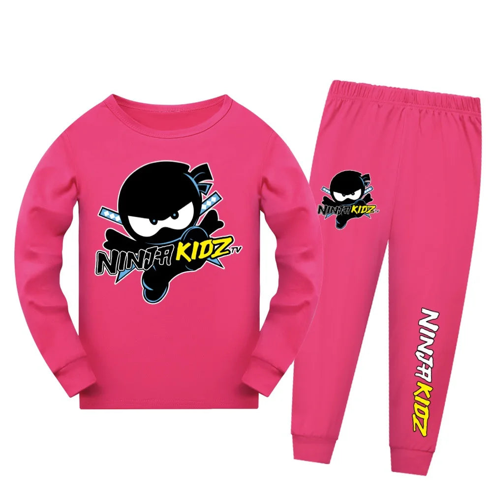 Cute Game NINJA KIDZ Children Pajamas Boys Pijama Cotton Clothes Set Sleepwear Kids Nightwear for Girls Toddler Outfits