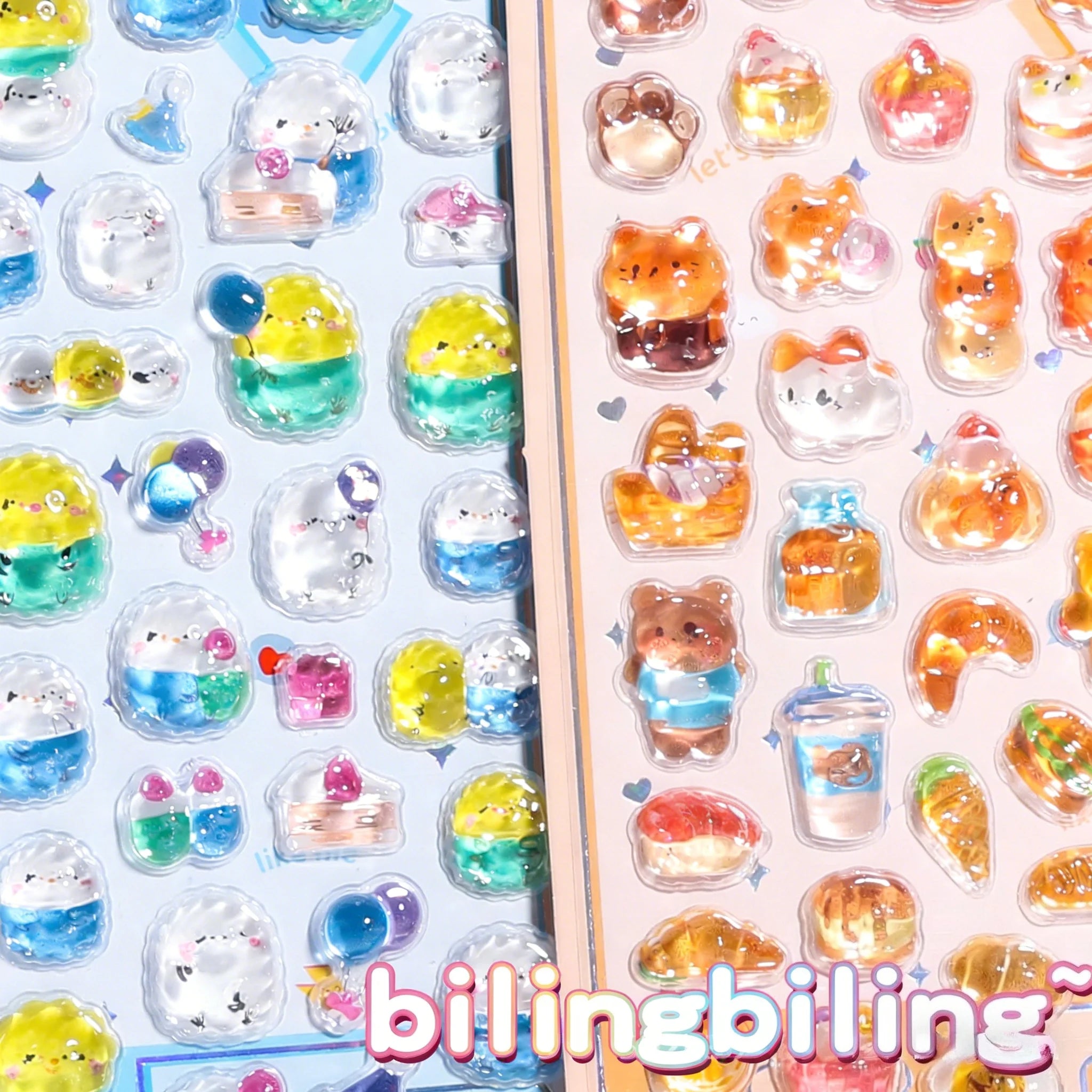 Kawaii Japanese Animal Sushi 3D Relief Drop Sticker for Scrapbooking Cute DIY Phone Case Decor Sticker School Stationery Supply